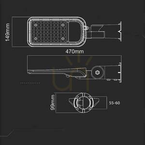 V-TAC SAMSUNG CHIP LED corp de iluminat stradal cu control și senzor de lumină 50W 120Lm/W 6500K 5000lm 5 ani garanție small 9