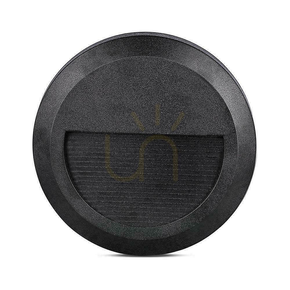 Afişa 2W LED V-TAC Corp de iluminat pentru scări Negru rotund 230V IP65 VT-1142 3000K 80lm 2W LED V-TAC Corp de iluminat pentru scări Negru rotund 230V IP65 VT-1142 3000K 80lm