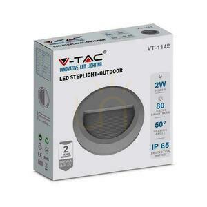 2W LED V-TAC Gri Lumina rotundă pentru scări 230V IP65 VT-1142 3000K 80lm small 4