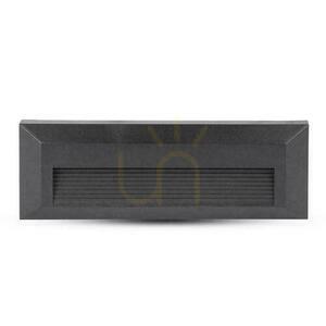 Corp de iluminat pentru scări 3W LED V-TAC negru dreptunghiular 230V IP65 VT-1162 4000K 110lm small 2