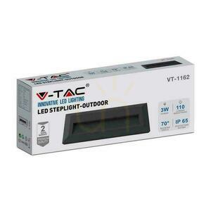 Corp de iluminat pentru scări 3W LED V-TAC negru dreptunghiular 230V IP65 VT-1162 4000K 110lm small 3