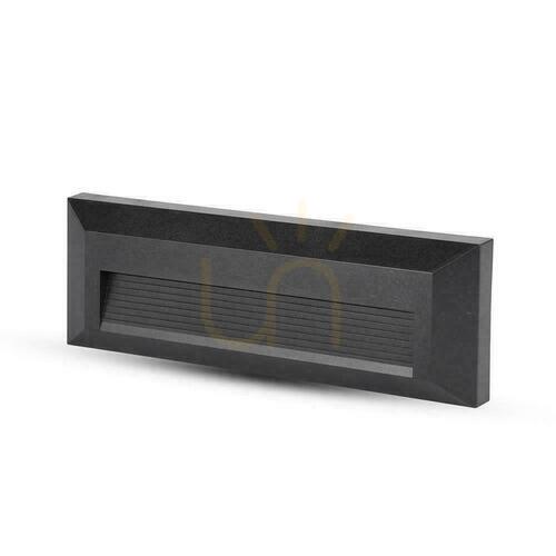 Verifica 3W LED V-TAC Corp de iluminat pentru scări negru dreptunghiular 230V IP65 VT-1162 3000K 110lm