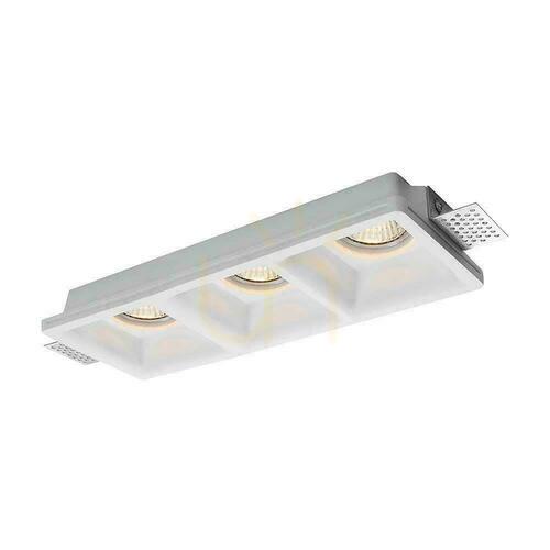 Verifica Corp de iluminat încastrat din gips V-TAC VT-11003, 3 × GU10, alb, 280 × 100 mm