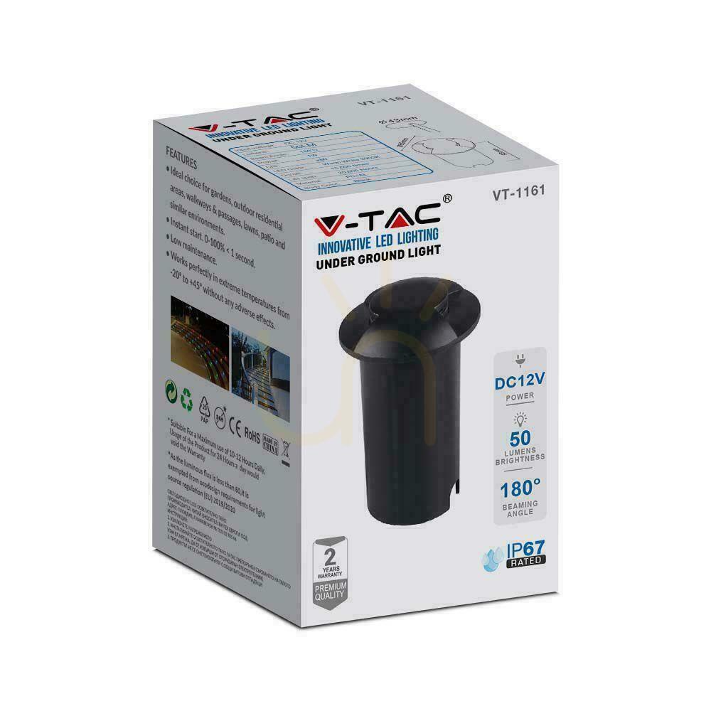 previzualizare V-TAC 1W LED 1-Watt Montat la sol Grădină plafon Lumina negru 2 fețe IP67 VT-1161 3000K 50lm V-TAC 1W LED 1-Watt Montat la sol Grădină plafon Lumina negru 2 fețe IP67 VT-1161 3000K 50lm