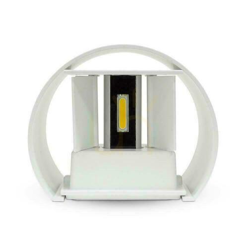 Verifica Corp de iluminat de perete 6W V-TAC sus jos reglabil alb rotund IP65 Bridgelux VT-756-W 3000K 700lm