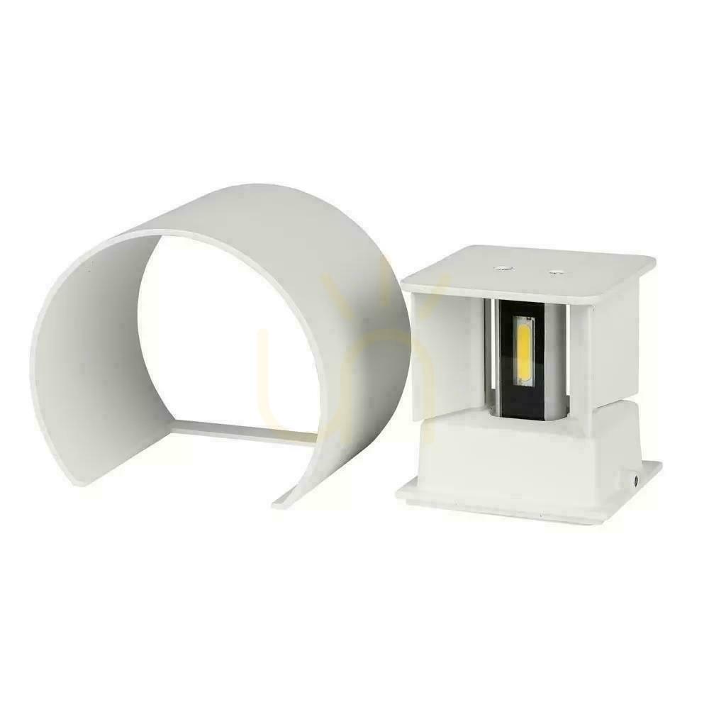 Verifica Corp de iluminat de perete 6W V-TAC sus jos reglabil alb rotund IP65 Bridgelux VT-756-W 3000K 700lm Corp de iluminat de perete 6W V-TAC sus jos reglabil alb rotund IP65 Bridgelux VT-756-W 3000K 700lm
