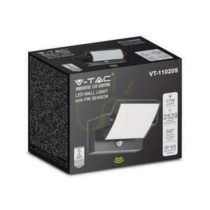 V-TAC 17W LED proiector fațadă corp de iluminat senzor de mișcare negru IP65 VT-11020S 3000K 2520lm. small 5