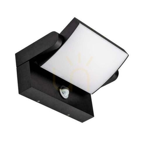 Verifica V-TAC 17W LED proiector fațadă corp de iluminat senzor de mișcare negru IP65 VT-11020S 4000K 2520lm.