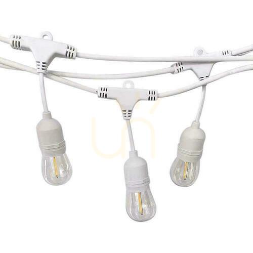 Verifica Ghirlandă de grădină V-TAC Alb 15 metri 15 corpuri E27 Cauciuc+Socket IP54 VT-713