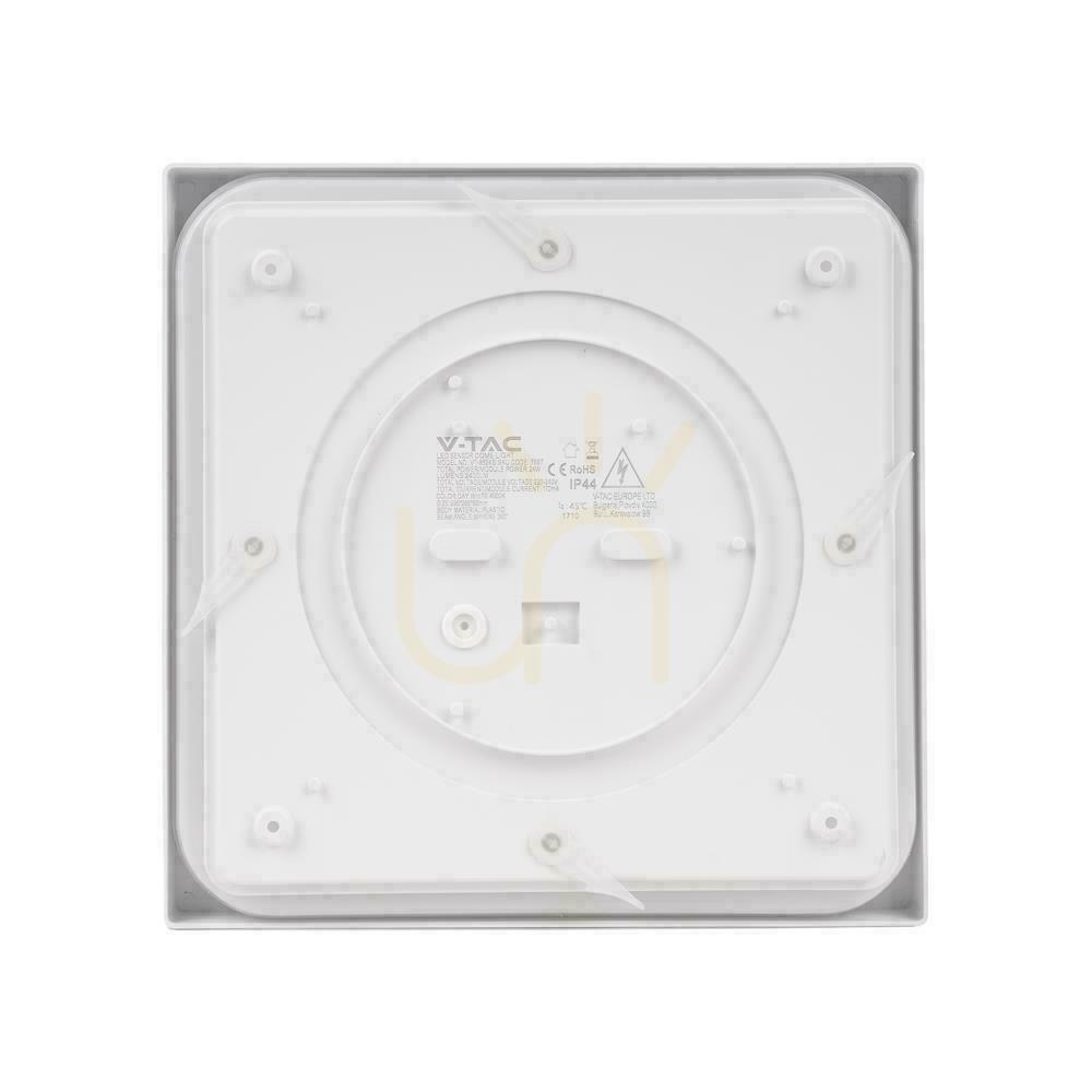 Vedere Plafond V-TAC 18W LED pătrat IP44 23x23cm alb VT-8618W-SQ 6500K 1800lm. Plafond V-TAC 18W LED pătrat IP44 23x23cm alb VT-8618W-SQ 6500K 1800lm.