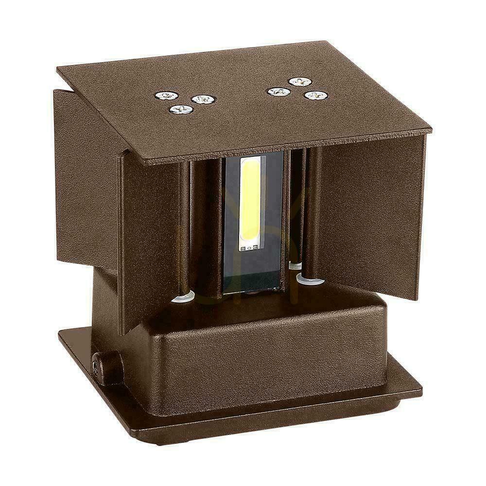 Verifica V-TAC 11W LED Wall Luminaire Top Bottom reglabil Bronz Corten Square IP65 VT-759-12 3000K 1360lm V-TAC 11W LED Wall Luminaire Top Bottom reglabil Bronz Corten Square IP65 VT-759-12 3000K 1360lm