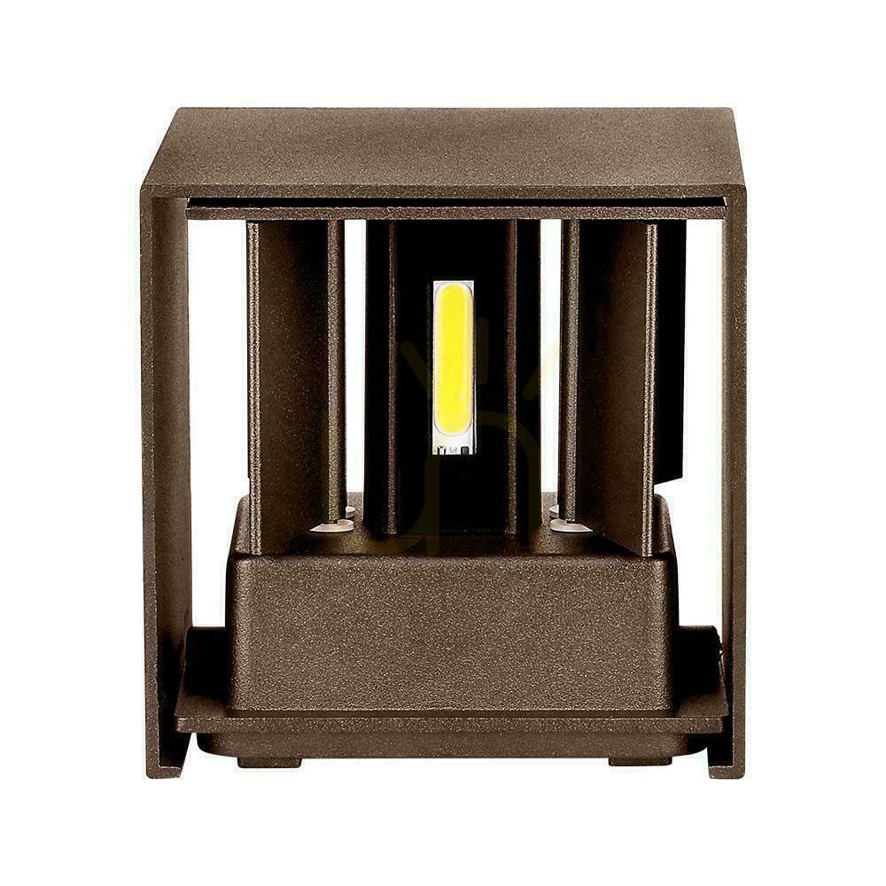 Spectacol V-TAC 11W LED Wall Luminaire Top Bottom reglabil Bronz Corten Square IP65 VT-759-12 3000K 1360lm V-TAC 11W LED Wall Luminaire Top Bottom reglabil Bronz Corten Square IP65 VT-759-12 3000K 1360lm