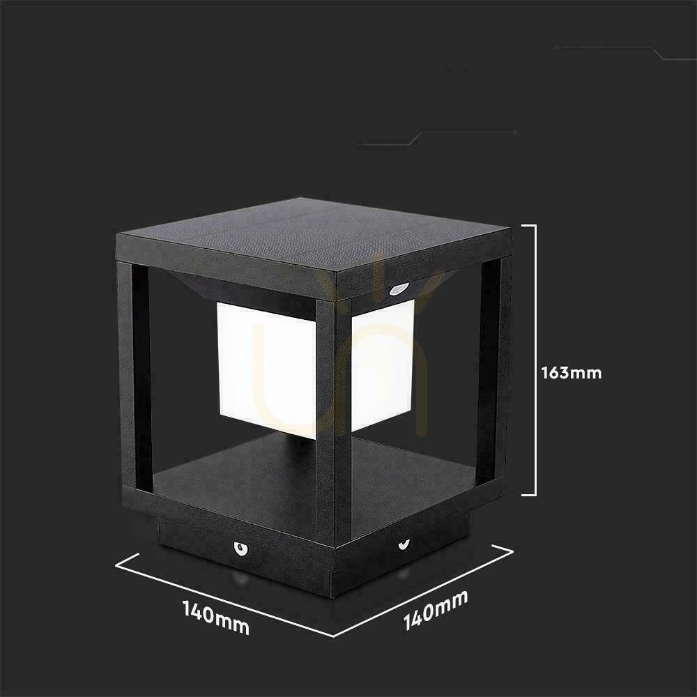 previzualizare Garden Pole Solar V-TAC 2W LED senzor de mișcare IP65 negru VT-11022 3000K 90lm 3 ani garanție Garden Pole Solar V-TAC 2W LED senzor de mișcare IP65 negru VT-11022 3000K 90lm 3 ani garanție