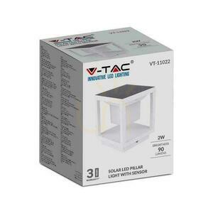 Garden Pole Solar V-TAC 2W LED senzor de mișcare IP65 alb VT-11022 3000K 90lm 3 ani garanție small 1