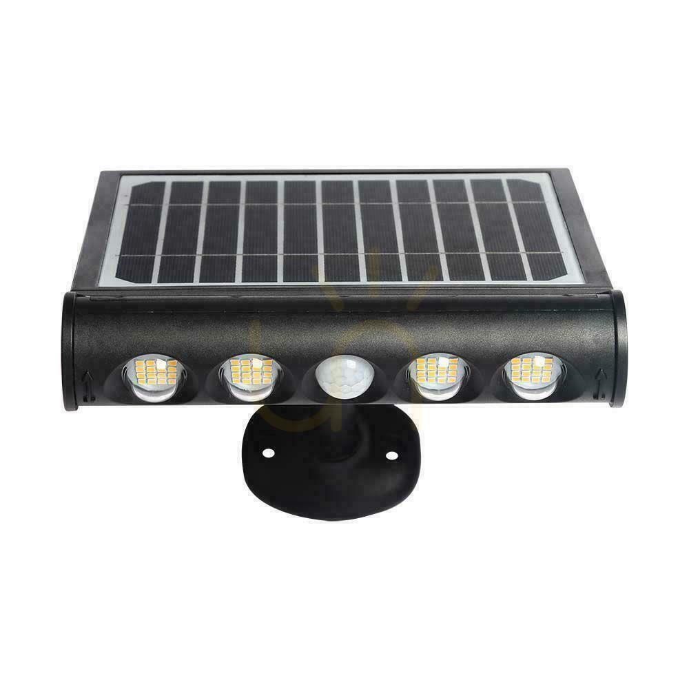 Vedere Proiector solar 8W LED negru 8in1 senzor de mișcare IP65 V-TAC VT-11108 3000K 950lm Proiector solar 8W LED negru 8in1 senzor de mișcare IP65 V-TAC VT-11108 3000K 950lm