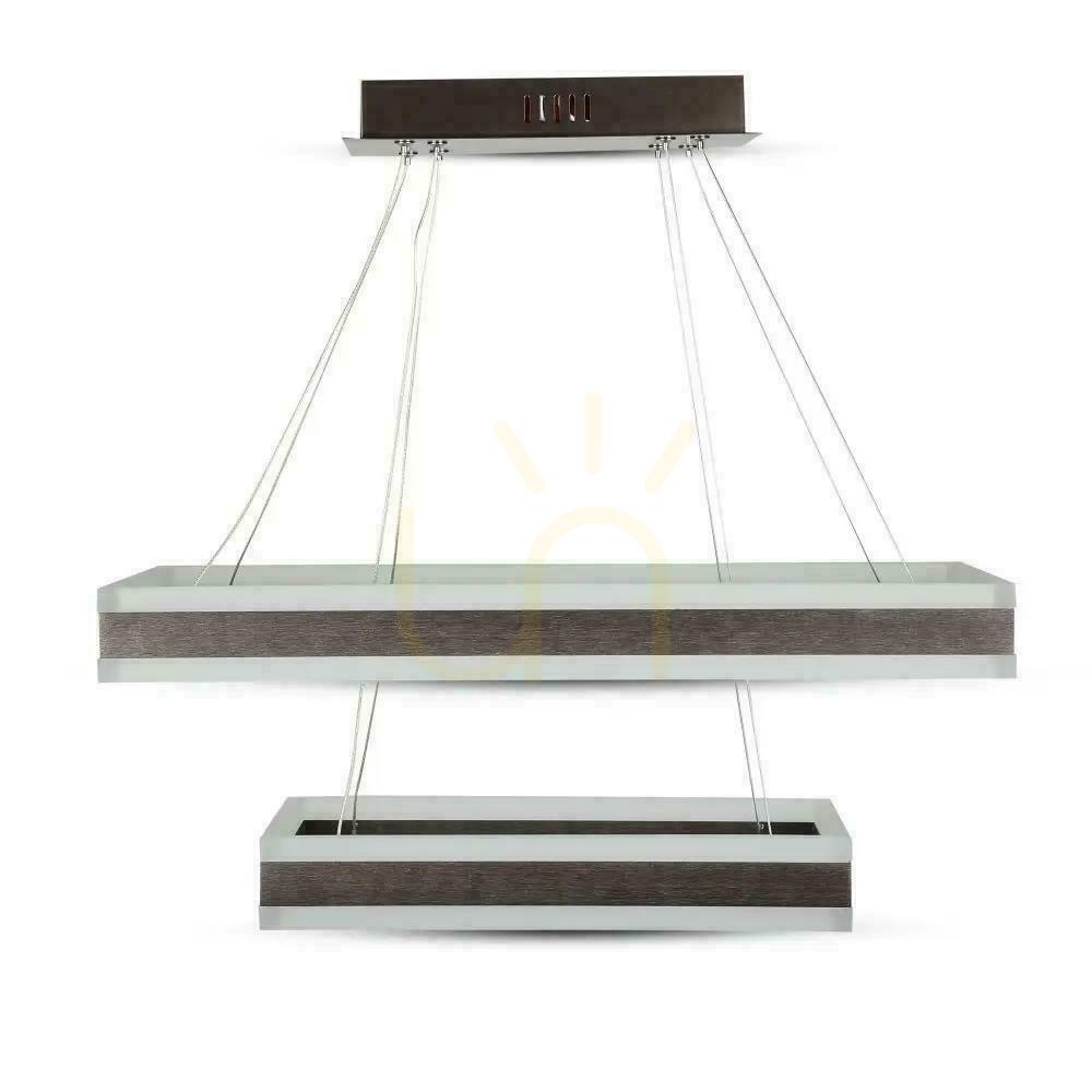previzualizare V-TAC 100W lumina moale candelabru pandantiv LED Luminaire Dimmable cafea VT-101-2D-C-N 3000K 6300lm 3 ani garanție V-TAC 100W lumina moale candelabru pandantiv LED Luminaire Dimmable cafea VT-101-2D-C-N 3000K 6300lm 3 ani garanție