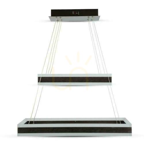 Verifica V-TAC 100W lumina moale candelabru pandantiv LED Luminaire Dimmable cafea VT-101-2D-C-N 3000K 6300lm 3 ani garanție