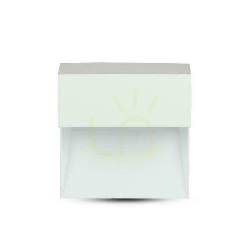 Verifica Montare pe perete 3W LED V-TAC alb pătrat 230V IP65 VT-1172-W-N 4000lm 300lm