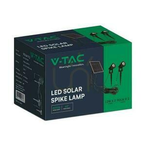 LED V-TAC Solar Driven Garden Ground Luminaire Set 2x1.2W IP65 VT-11031 3000K 90lm 3 ani garanție small 1