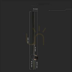 LED V-TAC 12W IP65 Negru 63cm VT-11112 4000K 1590lm Montare pe perete. small 5