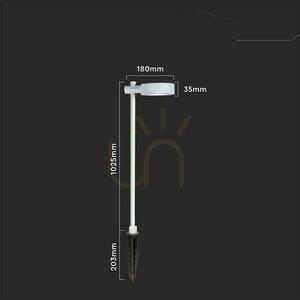 V-TAC 2-funcție LED stâlp corp de iluminat 6W IP65 100cm alb VT-11107-W 4000K 620lm small 2