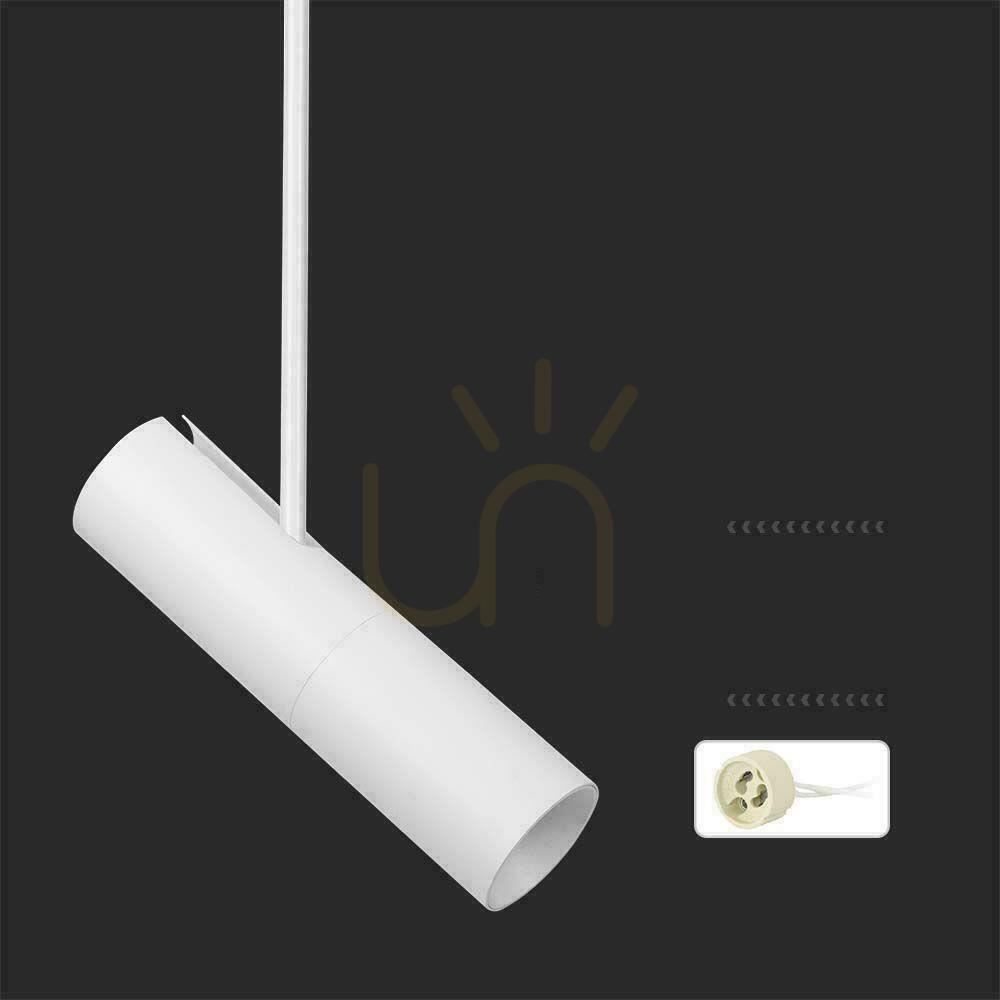 previzualizare V-TAC GU10 Corp de iluminat reglabil pentru plafon 830-1170mm alb VT-7900 3 ani garanție V-TAC GU10 Corp de iluminat reglabil pentru plafon 830-1170mm alb VT-7900 3 ani garanție