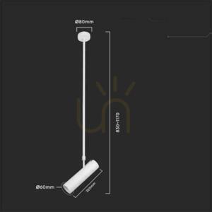 V-TAC GU10 Corp de iluminat reglabil pentru plafon 830-1170mm alb VT-7900 3 ani garanție 4 V-TAC GU10 Corp de iluminat reglabil pentru plafon 830-1170mm alb VT-7900 3 ani garanție small 4