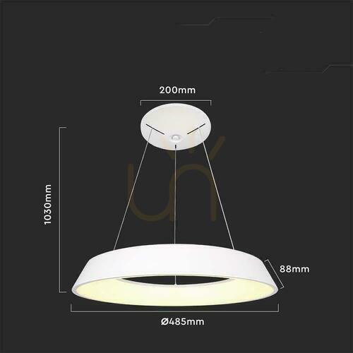 Verifica V-TAC 48W LED TRIAC Pandantiv Lumină albă VT-7755 3000K 5000lm