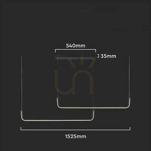 V-TAC 24W LED pandantiv corp de iluminat negru VT-7770 4000K 2500lm small 3