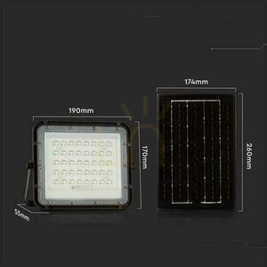 V-TAC 6W Solar LED proiector telecomandă, AUTO, temporizator, IP65 negru VT-40W 6400K 400lm small 4