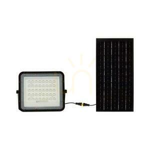 V-TAC 10W Solar LED proiector telecomandă, AUTO, temporizator, IP65 negru VT-80W 4000K 800lm. small 0