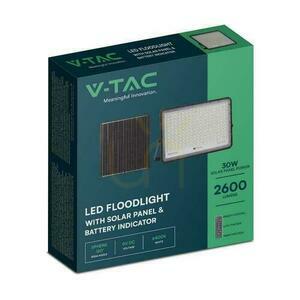 V-TAC 30W Solar LED proiector telecomandă, AUTO, temporizator, IP65 negru VT-240W 4000K 2600lm small 3