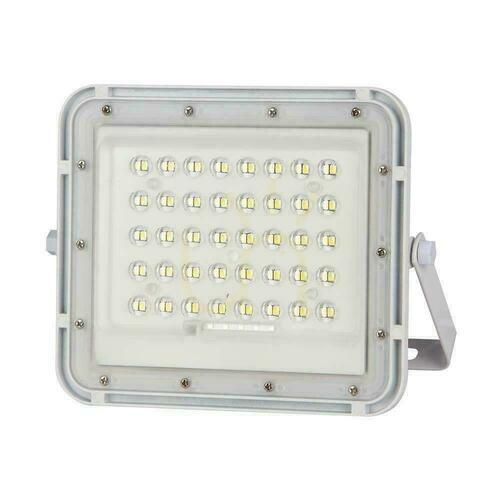 Verifica V-TAC 6W Solar LED proiector telecomandă, AUTO, temporizator, IP65 alb VT-40W-W 4000K 400lm.