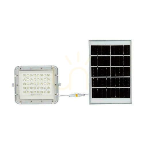 Verifica V-TAC 10W Solar LED proiector telecomandă, AUTO, temporizator, IP65 alb VT-80W-W 6400K 800lm.