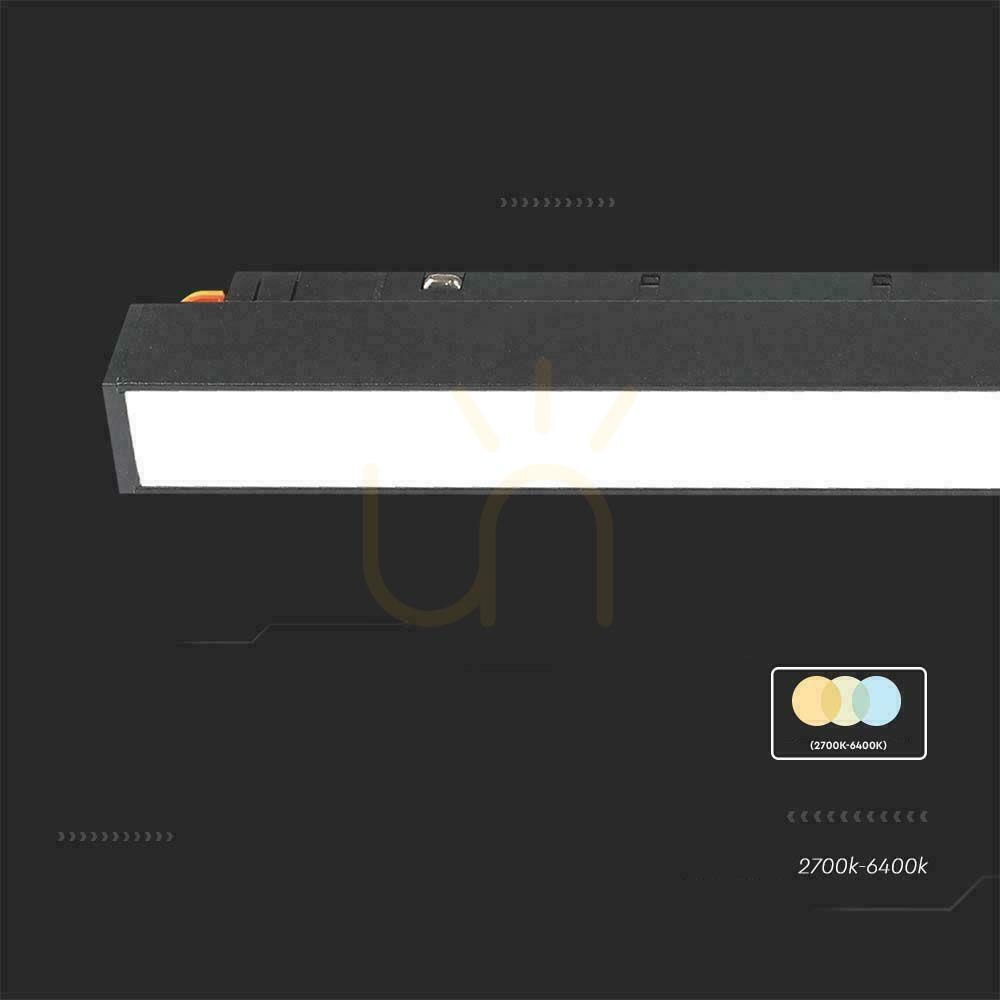 Spectacol SMART 48V V-TAC 12W LED CCT 90st SMART WiFi TRACKLIGHT corp de iluminat pentru autobuz Negru VT-3612 2700K-6400K 1200lm 3 ani garanție SMART 48V V-TAC 12W LED CCT 90st SMART WiFi TRACKLIGHT corp de iluminat pentru autobuz Negru VT-3612 2700K-6400K 1200lm 3 ani garanție