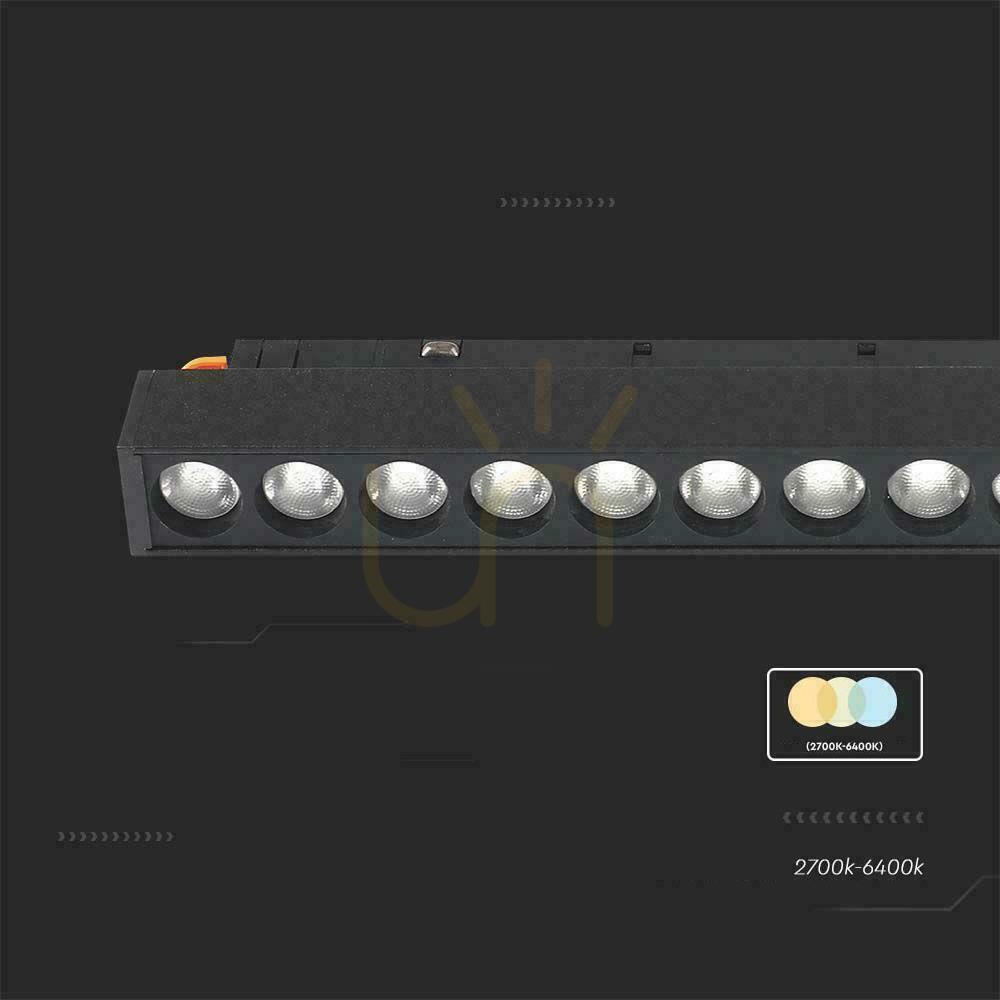Afişa SMART 48V V-TAC 14W LED CCT 30st SMART WiFi TRACKLIGHT corp de iluminat pentru autobuz Negru VT-3614 2700K-6400K 1300lm 3 ani garanție SMART 48V V-TAC 14W LED CCT 30st SMART WiFi TRACKLIGHT corp de iluminat pentru autobuz Negru VT-3614 2700K-6400K 1300lm 3 ani garanție