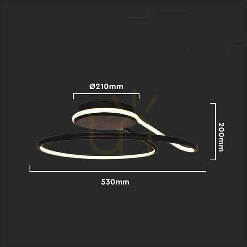 Verifica Plafonieră LED V-TAC VT-7762 neagră 54 W TRIAC 4000 K 5330 lm, SKU 6923