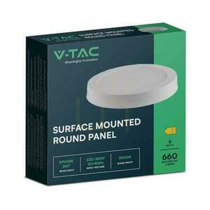V-TAC Montat la suprafață LED Panel Premium Downlight 6W Round fi120 VT-60006 3000K 660lm. small 3