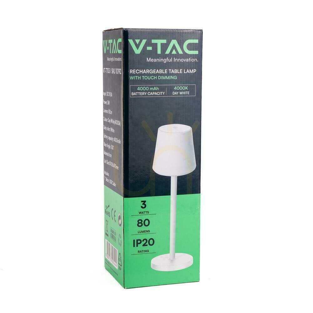 Verifica V-TAC 3W LED Lampă de noptieră cu funcție de încarcare și reglabilă alb VT-7703 4000K 70lm. V-TAC 3W LED Lampă de noptieră cu funcție de încarcare și reglabilă alb VT-7703 4000K 70lm.