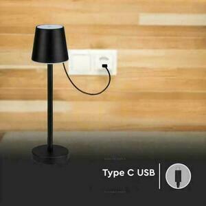 V-TAC 3W LED de încărcare Dimmable Nightstand Lampă de birou negru VT-7703 4000K 70lm. 4 V-TAC 3W LED de încărcare Dimmable Nightstand Lampă de birou negru VT-7703 4000K 70lm. small 4