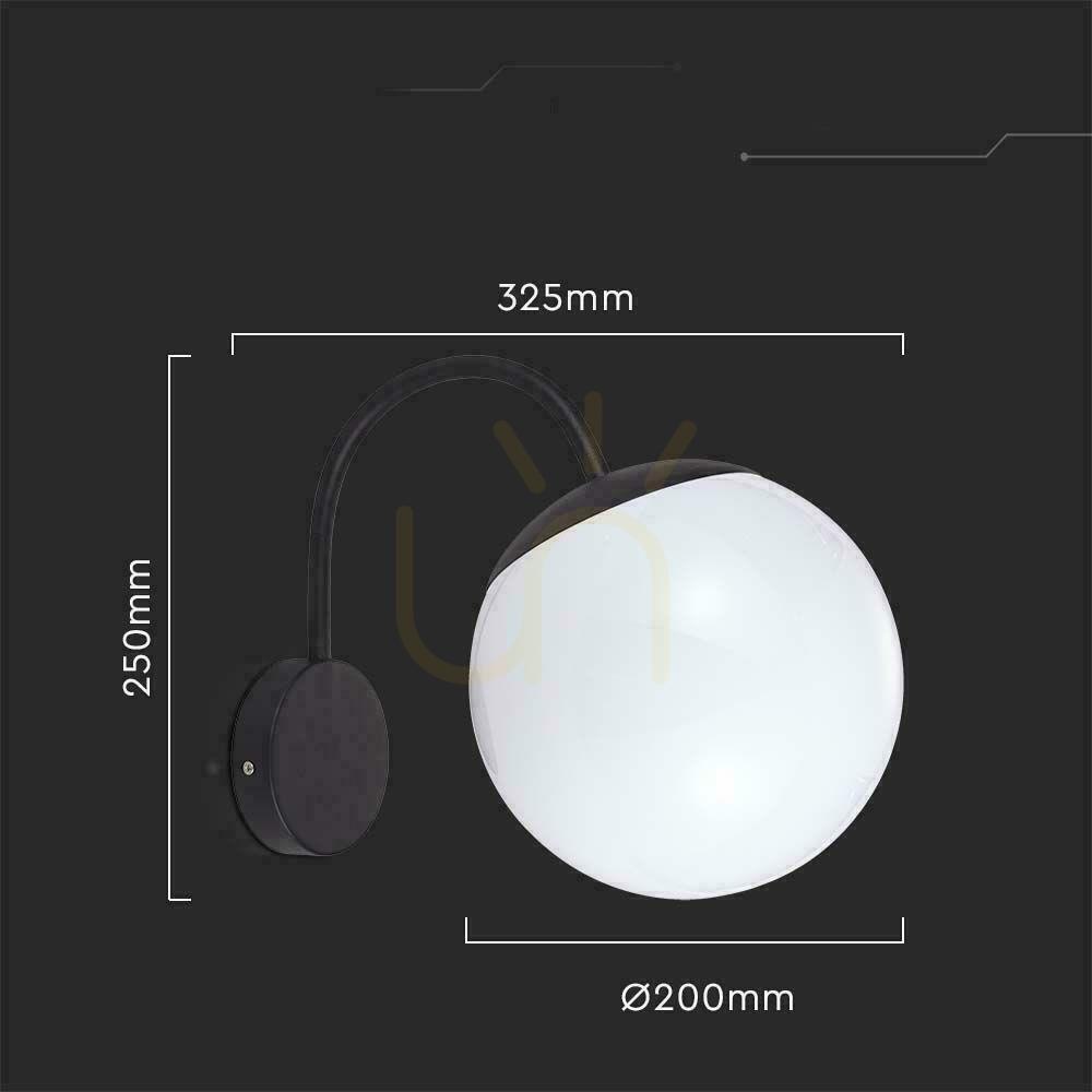 Vedere V-TAC Lumina de grădină Sfera E27 în jos Wallpaper negru MAT VT-1223 3 ani garanție V-TAC Lumina de grădină Sfera E27 în jos Wallpaper negru MAT VT-1223 3 ani garanție