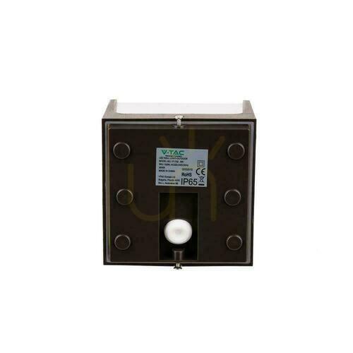 Verifica Aplică de exterior V-TAC VT-708 LED 8 W 750 lm 3000 K, IP65, maro, difuzor opal 120×120 mm
