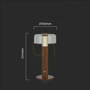 Lampă de masă LED V-TAC VT-1049, 1 W, 3000 K, 100 lm, maro, 30 cm small 2