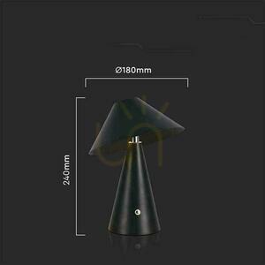 V-TAC 3W LED 24cm Desktop Night Light USB Charging Dimmable Black VT-1051 3000K-6000K 200lm. small 5