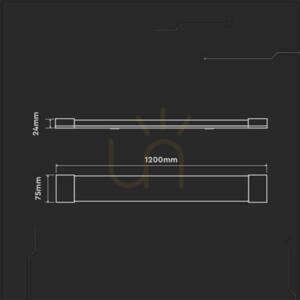 V-TAC 40W LED corp de iluminat liniar montat la suprafață 120 cm VT-8340 4000K 4800 lm garanție 2 ani small 3