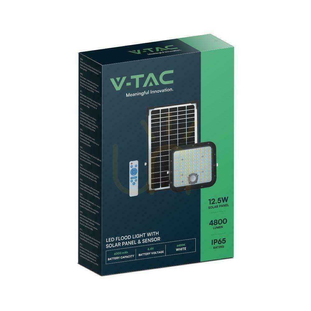 Spectacol V-TAC 30W IP65 Solar LED proiector, cronometru la distanță, LiFePo 6.4V 6000mA Negru VT-432 6400K 4800lm 3 ani garanție V-TAC 30W IP65 Solar LED proiector, cronometru la distanță, LiFePo 6.4V 6000mA Negru VT-432 6400K 4800lm 3 ani garanție