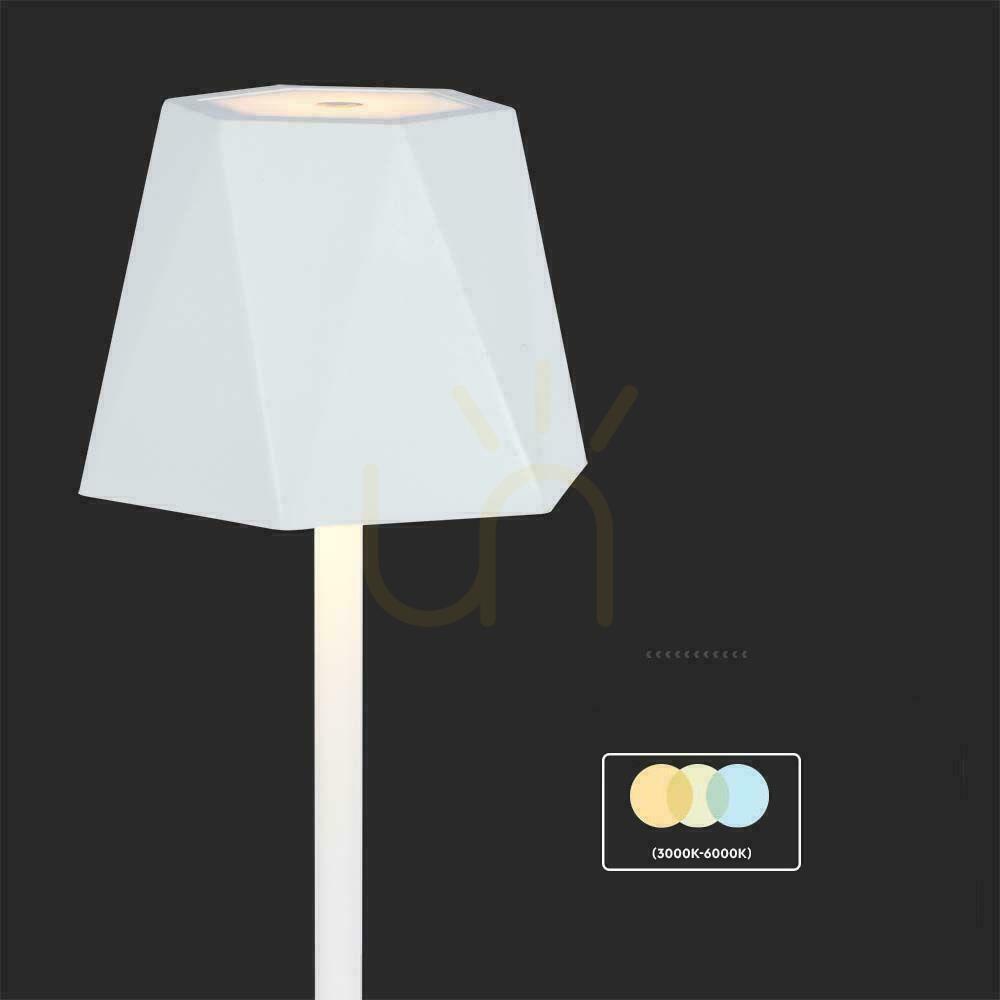 Vedere V-TAC 4W LED Lampă de birou pentru noptieră 37cm Încărcare USB Dimmable Alb VT-1034 3000K-6000k 150lm V-TAC 4W LED Lampă de birou pentru noptieră 37cm Încărcare USB Dimmable Alb VT-1034 3000K-6000k 150lm