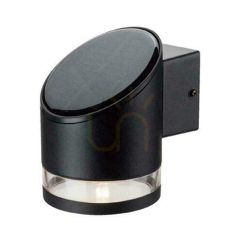Verifica V-TAC 1W LED negru IP54 VT-1138 3000K 70lm Solar Garden lampă de perete 3 ani garanție