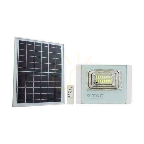 Verifica V-TAC 20W alb IP65 Solar LED proiector, telecomandă, cronometru VT-60W 4000K 1650lm.