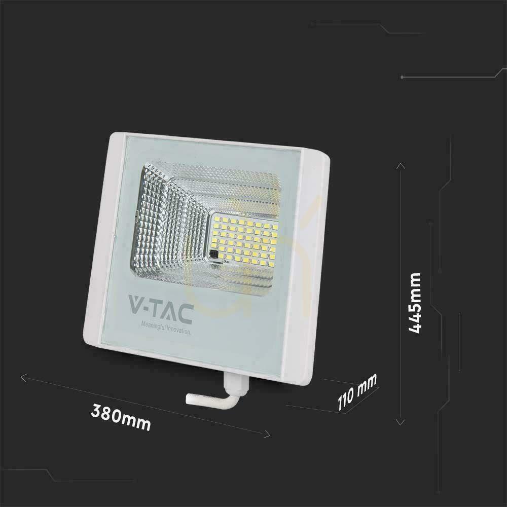 Spectacol V-TAC Solar LED proiector 50W alb IP65, telecomandă, temporizator VT-300W 6400K 4200lm. V-TAC Solar LED proiector 50W alb IP65, telecomandă, temporizator VT-300W 6400K 4200lm.